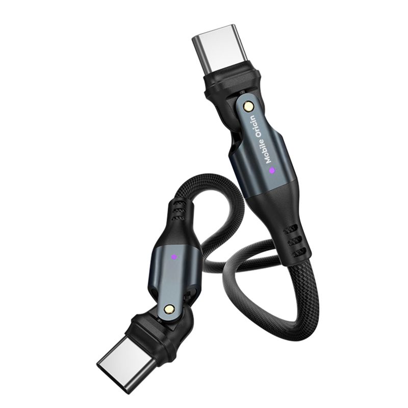 Cablu rotativ Mobile Origin USB-C la USB-C 240W incarcare rapida (iPhone 17 Pro Max, MO-240WRC-CB3) by www.silkase.ro